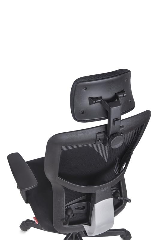 Image of Ergoline Abs with Mesh Ergo HB ML Office Chair, Mesh Ergonomic Office Chair for Work from Home,Adjustable Lumbar Support, Gaslift & Headrest with Adjustable Arms