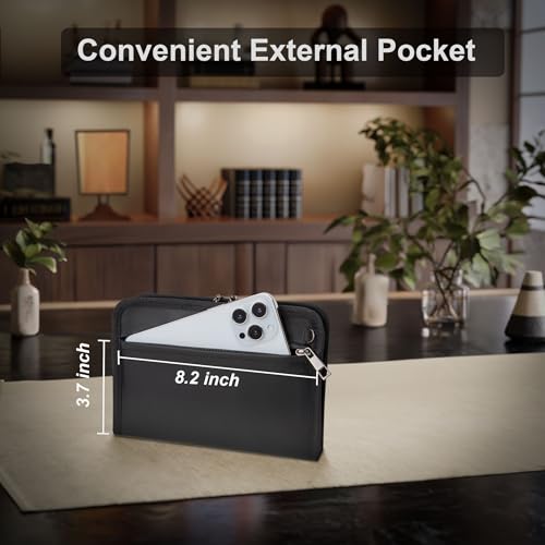 XIAODUN Fireproof Money Bag,Money Bag with Lock and Zipper,Safe Fireproof Waterproof,Suitable for Cash, Mobile Phones, Keys, Credit Cards by XIAODUN - Used condition - Image 5
