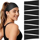 Awumbuk Headbands for Women, 8 Pack Non-Slip Moisture Wicking Sports Wide Head Bands, Stretchy Elastic Fabric, Multiple Colors Securing Hair for Fashion, Sports, Yoga, Running, Daily Life