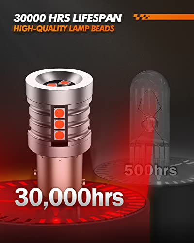 Sealight 1157 Led Bulb Red , Super Bright Led Tail Light Bulb For 2057 2357 7528 Bay15D-Suit For Back Up Reverse Tail Brake Parking Lights(2 Pack） #TOP1