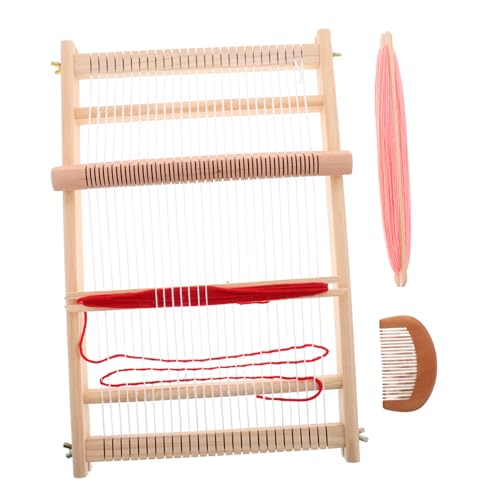 Hohopeti Kit Telar de Madera para Pequeño Telar Manual DIY Juguete Educativo Creativo para Desarrollo Cognitivo y Habilidades Motrices