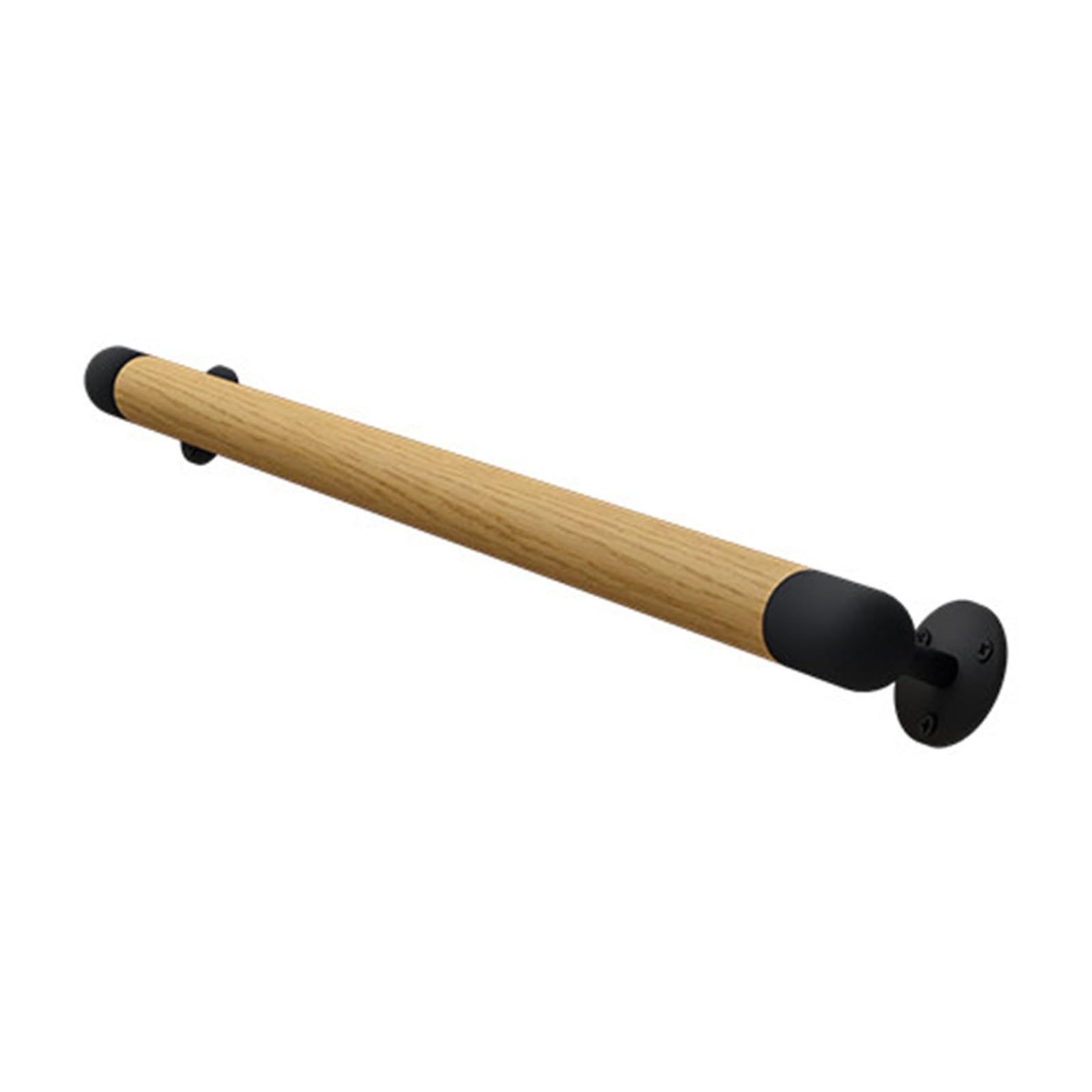 Wooden Round Stair Handrail Wall Mount Indoor Railing Non-Slip Safety Grab Bar for Corridor Lofts Patio Guardrail Home(120cm)