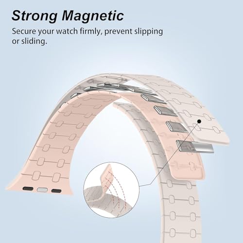 Image of Velour Silicone Watch Strap Compatible with Apple Watch 41mm, 40mm & 38mm, for iWatch Series SE, SE2,10 9, 8, 7, 6, 5, 4, 3 -Sport Loop for Men & Women(Watch Not Included)