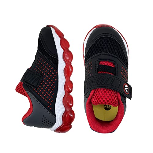 Tênis Infantil Masculino Com Luzes de Led MP1814 - AS109 Cor:Vermelho-Bolha;Tamanho:27