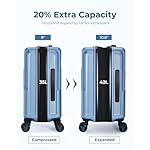 BAGSMART Carry On Luggage 22x14x9 Airline Approved, 1OO% PC Hardside Expandable Luggage with TSA Lock, 20 Inch Travel Suitcase with Spinner Wheels, Black - Image 5