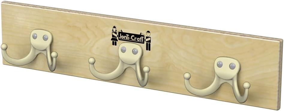 Jonti-Craft 0767JC Wall Mount Coat Rail, 7 Hooks, Small