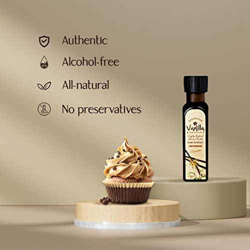 Image of Goodness Vanilla 100% Natural Premium Vanilla Extract Liquid for Baking, Desserts, Whipped Cream & Frosting - 100 gm (Pack of 1)