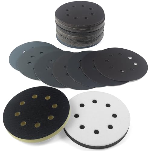 Dischi Abrasivi Velcro 125mm - 90 Pezzi Con Grana 220-3000 Per Levigatura Legno/Metallo