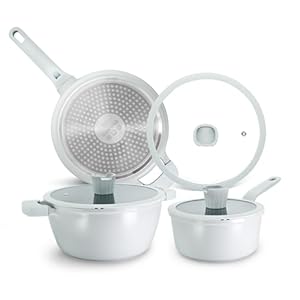 Pots and Pans Set Nonstick – 6 Pcs Cookware Set with Detachable Handle, Nonstick Ceramic Coating Deep Frying Pan & Saucepan & Stockpot, Dishwasher & Oven Safe, Suitable for All Stovetops