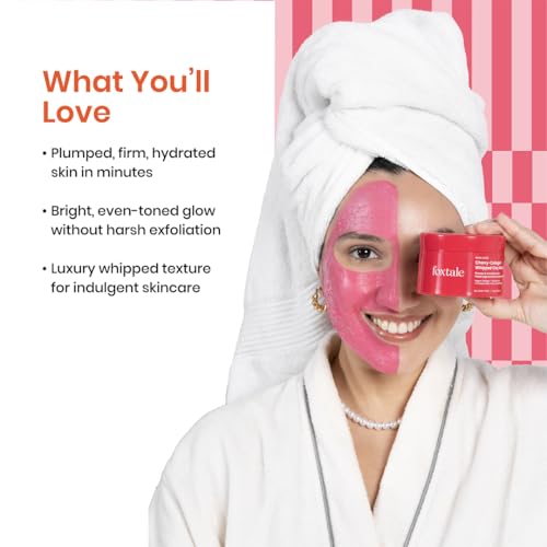 Buy Foxtale Cherry Collagen Clay Mask with Vegan Collagen, Glycolic Acid, PHA & Cherry Beads | Plumps, Firms & Hydrates | Brightens, Detoxifies Pores & Smooths Uneven Skin Texture | 75g Online at Low Prices in India - Amazon.in - Image 7