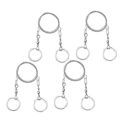 BRIGHTFUFU 4-pc Set Compact Portable Wire Saws for Camping Outdoor Folding Emergency Survival Hand Saw for Craftsmen Hunters