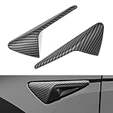 YHCDSEA for Tesla Model 3/Y HW3.0 Turn Signal Side Camera Protection Cover Decoration Accessories fit for 2017-2023 Tesla Model 3 and 2020-2023.6 Tesla Model Y (Matt Carbon Fiber Pattern)
