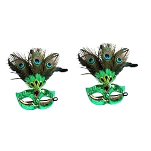 BESPORTBLE 2 Stück Weihnachtsmaske Pfauenmaske Lustige Maske Halloween