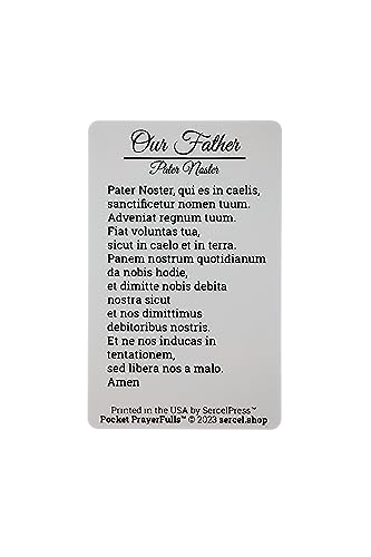 SercelPress Our Father in Latin, Pater Noster: Pocket PrayerFulls: Durable Wallet Prayer Card2