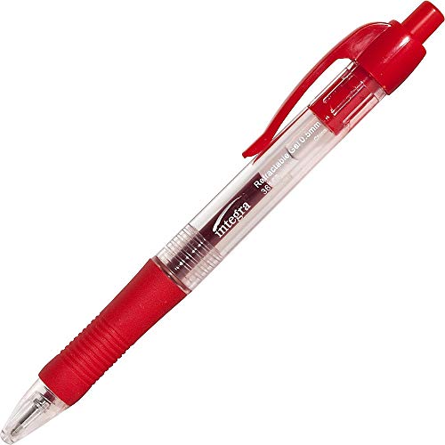 Bolígrafos Integra Retráctiles Gel 0.5 mm Rojo Pack miniatura 3