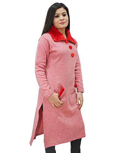 Image of Matelco Women's Wool Straight Kurti for Winters (Ad04Caz45 Black Parent).