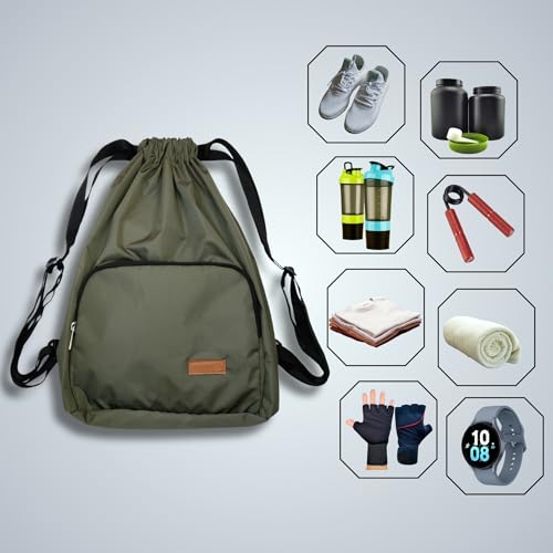 Image of Alienoid 15L Drawstring Bag | Gym Backpack for Men & Women | Draw String Bag for Sports, Football, Cycling, Swimming & More | Lightweight Drawstring Backpack for Travel & Daily Use