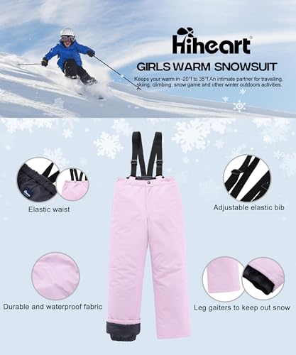 Image of Hiheart Boys Girls Winter Ski Jacket & Pants Set 2-Piece Snowsuit
