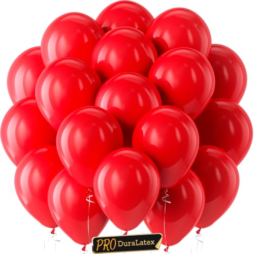 Image of Bezente Pro Duralatex Red Extra-Thick Balloons 120 Pack 10 inch