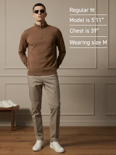 Image of DAMENSCH ReNEWd Soft Ribbed Texture, Strong Durable Fabric, Dyes Ottoman Half-Zip Sweatshirts