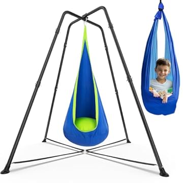 hanging pod chair with stand