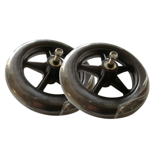 LHX Wheelchair Accessories Front Wheel 7-inch Wheelchair Wheel 17cm Wheelchair Front Small Wheel Swivel Wheel Solid Tire
