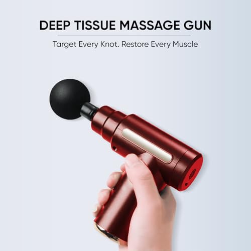 Image of GSEL Massage Gun | Muscle Relaxation Massager for Pain Relief, Athletes & Fitness Recovery | Deep Tissue Body Massage Machine (Red)