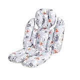 Größe: 41 x 72 cm Baby-Kopfstütze, Kinderwagen-Sitzeinlagen, Autositz-Einsätze, Kopf-Unterstützung für Baby-Geschenk (grau)