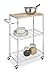 Whitmor Supreme Kitchen and Microwave Cart Wood & Chrome 13.25 x 27.5 x 33.5 inches