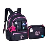Kit Mochila e Estojo Escolar Juvenil Da Youtuber Luluca Preto