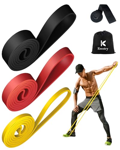 kwotry Kwotry Bandas Elasticas Fitness 3 Niveles de Resistencia Anclaje Bandas Elasticas Musculacion Fácil de Llevar Bandas de Resistencia para el Entrenamiento Físico de Estiramiento de Yoga Pilates