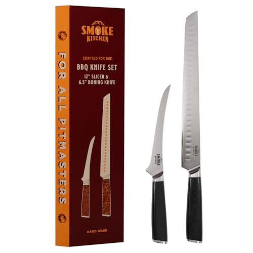 Smoke Kitchen BBQ Knife Set – 12" Brisket Slicing Knife &