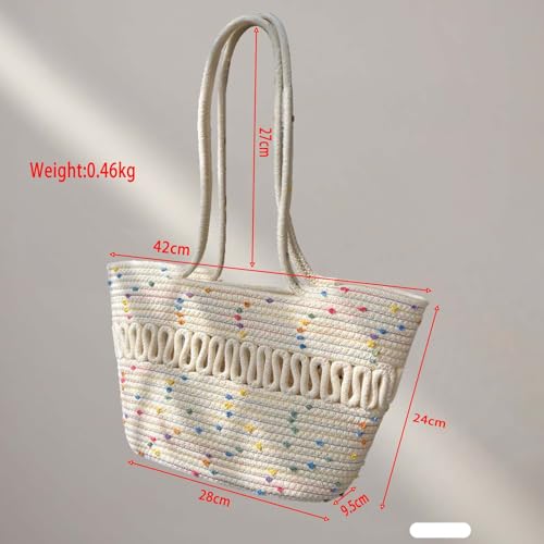 Women Shoulder Woven Large-Capacity Straw Woven Bag for Summer On Vacation By The Sea3