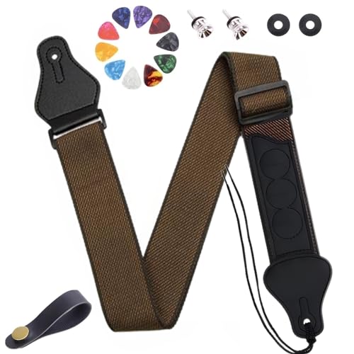 Correa para Guitarra,Juego de Correas de Guitarra de 16 Piezas,Correa para Guitarra de Algodón,Con 10...