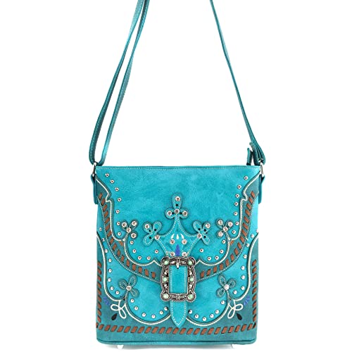 Zelris Western Moccasin Flower Buckle Women Conceal Carry Crossbody Messenger2
