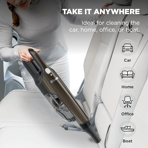 Image of Shark UltraCyclone Pet Pro Plus Cordless Handheld Vacuum, Powerful Suction, Portable Vacuum for Car & Home, Pet Power Brush, Crevice Tool, Scrubbing Brush, XL Dust Cup, Brown, CH951BR1