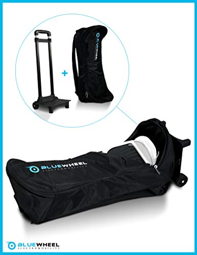 Bluewheel CASE6.5 / CASE10 Bolsa de Transporte Patinete eléctrico - Trolley con 2 Ruedas, Respaldo Acolchado, asa retráctil y Malla - Repelente...