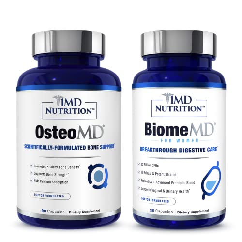 1MD Nutrition OsteoMD & BiomeMD for Women Bundle | Comprehensive