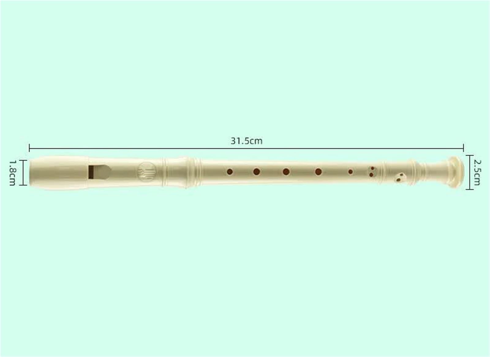 Flauta Dulce Soprano (clave De C) Instrumento Viento Para Principiantes 8 Orificios Estilo Alemán Flauta Dulce Musical