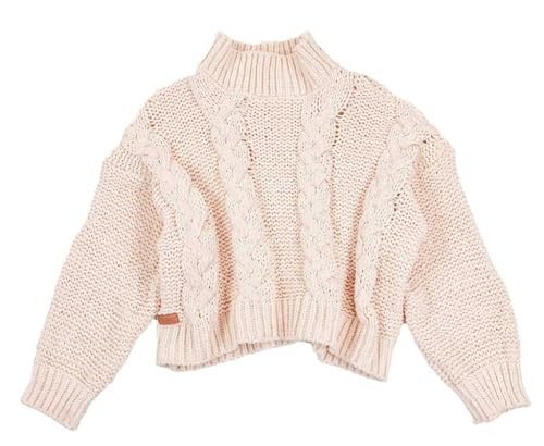 Simply Southern Braid Crop Sweater Parchment/S