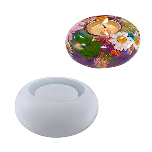 BakerMiche Moule en Silicone pour bougeoir, DIY Moules à Bougie en Résine Moule en Silicone Photophore Bougie Résine Époxy Moules Bougeoir pour Décoration de Maison Type 1