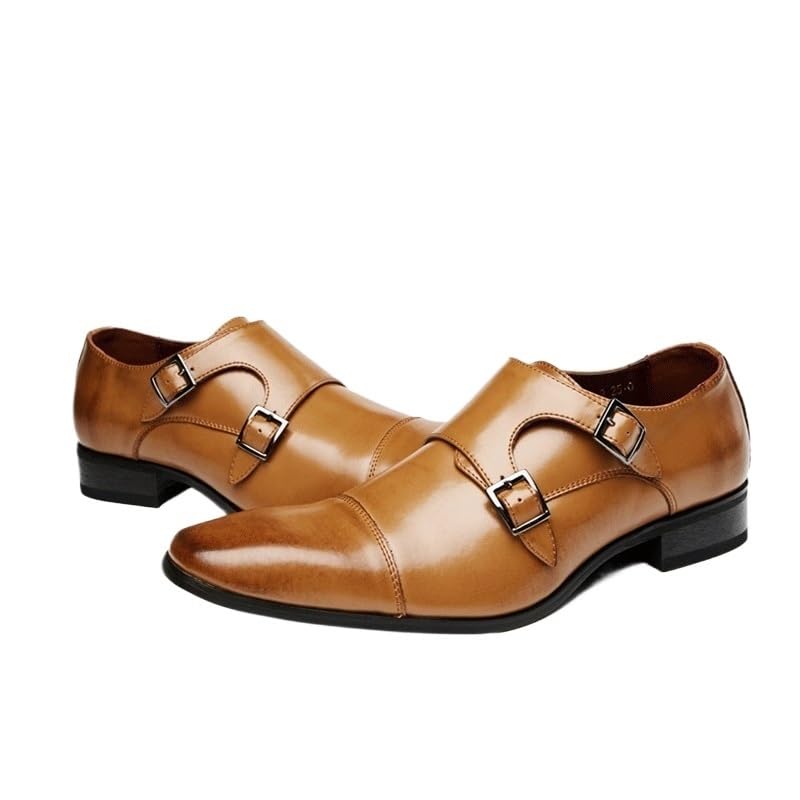 Pointed Toe Men Oxfords Slip On Shoes Casual Loafers Mens Fashion Formal Dress Shoes Hasp Formal Leather Shoes for Men