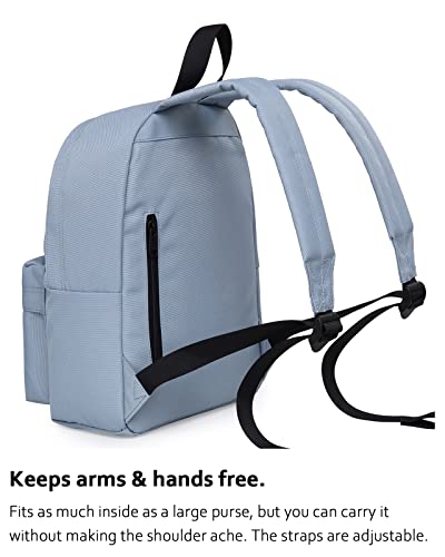 Hotstyle Simplay+ Classic Mini Backpack Small Travel Bag, Plain, Light Grey #TOP2