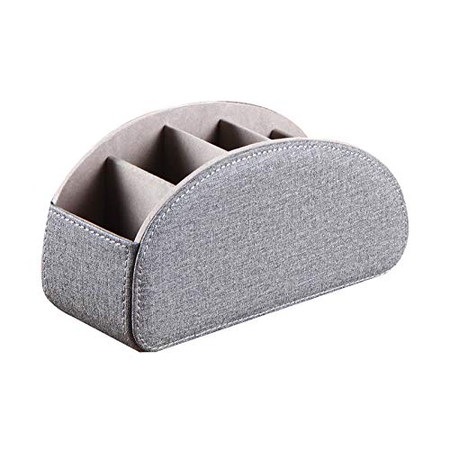 image for BLIENCE Leather Remote Control Holder,armchair TV Remote Caddy for Tab