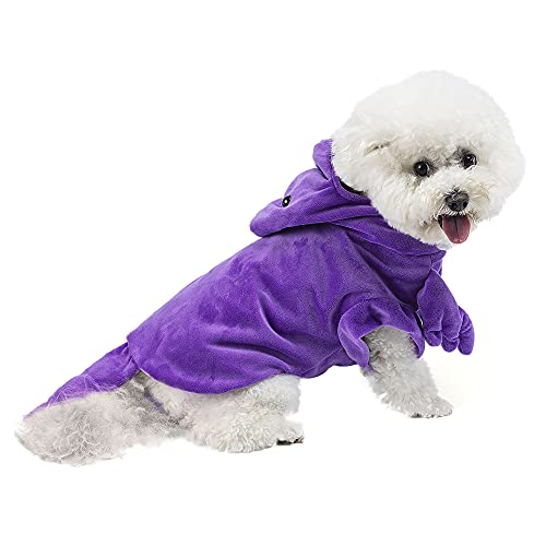 Yoption Dog Cat Purple Dinosaur Pet Costumes, Halloween Pet Puppy Cosplay Dress Hoodie Funny Clothes (L) #TOP4