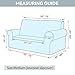 LURKA Stretch Loveseat Sofa Slipcovers 1 Piece Couch Covers for Sofa Furniture Protector Full Sofa Covers with Elastic Bottom for Kids and Dog (Medium, Ivory)