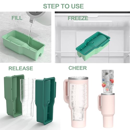 Bandeja de Hielo de Silicona Verde para Stanley Cup 40 oz miniatura 6
