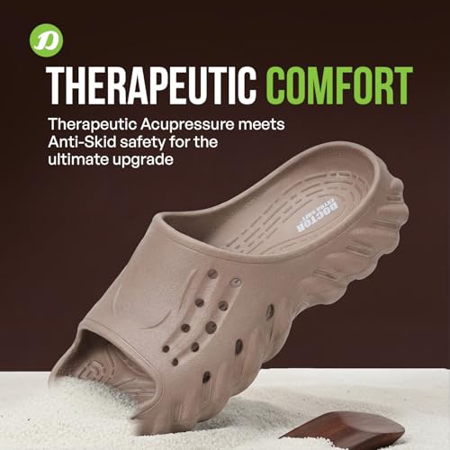 Image of DOCTOR EXTRA SOFT Men's Classic Flip Flops /Slippers with Soft Acupressure Foot Massager for Adult | Comfortable & Light Weight| Stylish & Anti-Skid| Casual Waterproof Cushion Sliders Gents Boys D-500