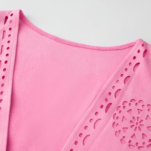 Cowgirl Custome for Women Boho Tassel Vest 70s Hippie Faux Suede Rivets Fringe Waistcoat Western Cardigan Outerwear3