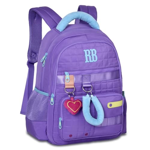 Mochila Costas Escolar Feminina Rebecca Bonbon Detalhes Pelúcia (Lilás)